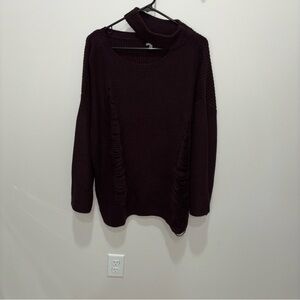 Charlotte Russe Deep Purple Cowl Neck Sweater